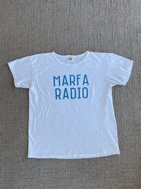 Marfa Radio T-shirt White Short Sleeve - sz L